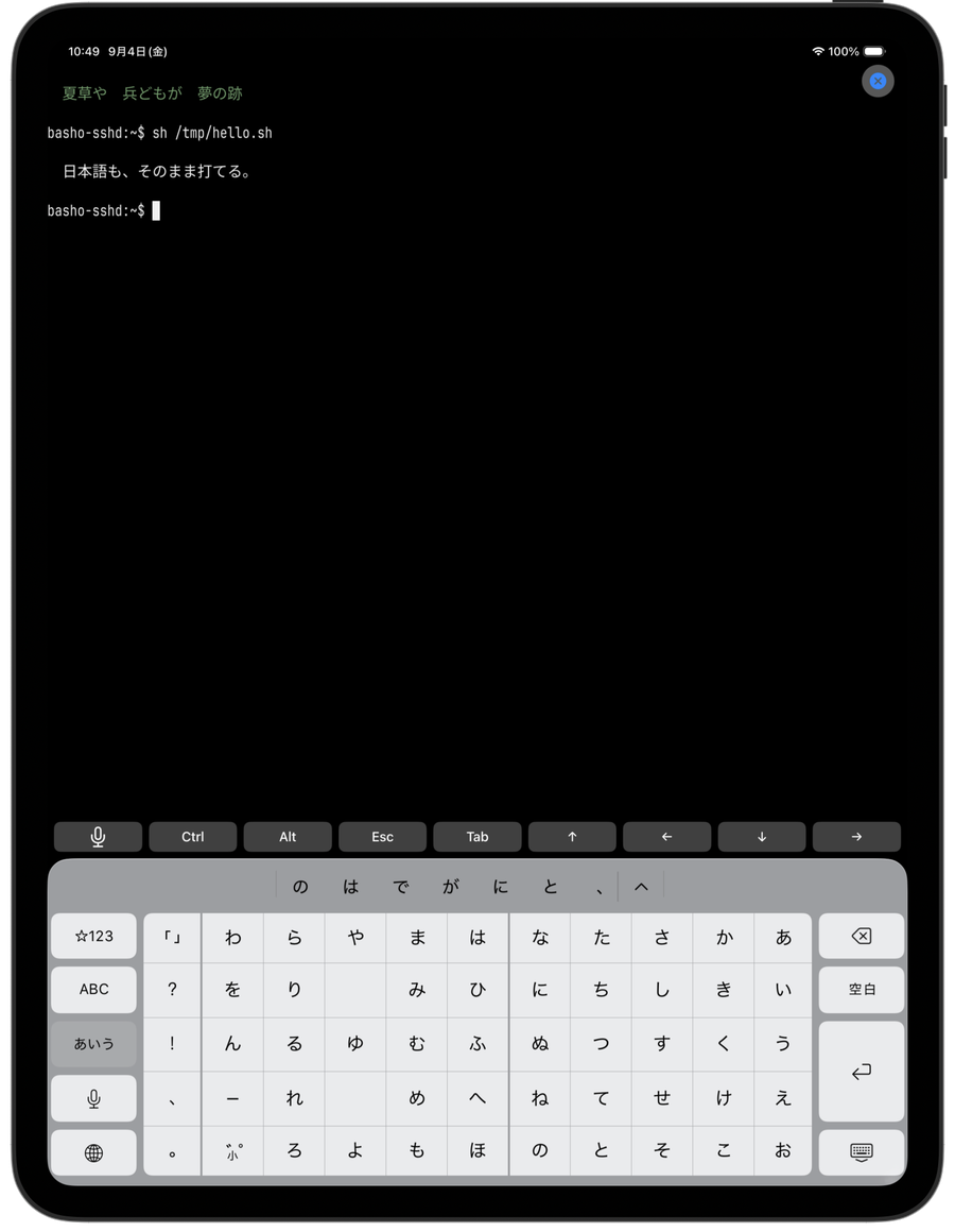 basho on iPad Pro 13-inch (M5), iOS 26.4 Simulator